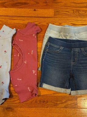 Girls' tops with Denim Shorts Sets
